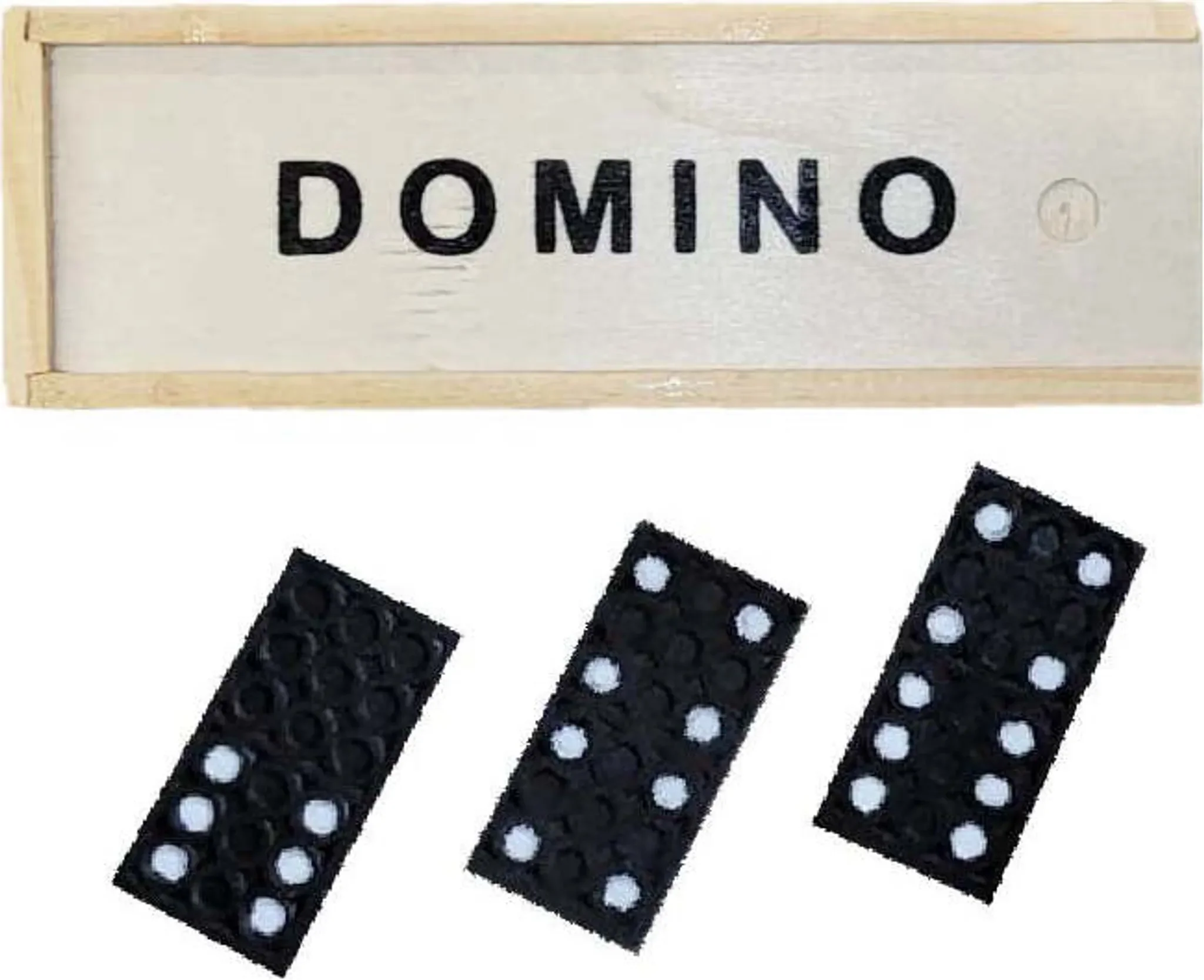 Domino Spiel in Holzbox – Klassisches Familienspiel & Reisespiel